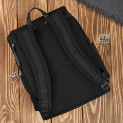 Zestaw męski ZUP-21-BL plecak vintage T-19-BL oraz portfel skórzany T-03-BL