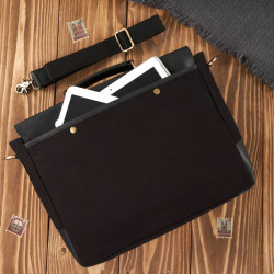 Zestaw Paolo Peruzzi: portfel męski T-04 + torba męska T-07 ZUP-06-BL