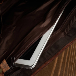 Zestaw Paolo Peruzzi: portfel męski skórzany T-04 + torba męska na ramię T-07 ZUP-06-BR