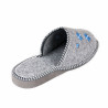 Pantofle kapcie R.39 damskie ciepłe na zimę filcowe z haftem szare KD-08-NB-39