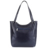 Duża skórzana torba damska na ramię Paolo Peruzzi Z-09-NAVY