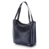 Duża skórzana torba damska na ramię Paolo Peruzzi Z-09-NAVY