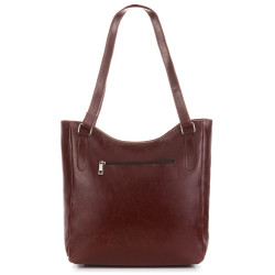 Duża skórzana torba damska na ramię Paolo Peruzzi Z-09-BR