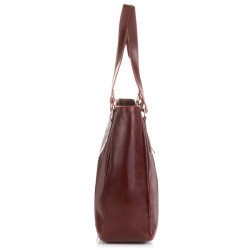 Duża skórzana torba damska na ramię Paolo Peruzzi Z-09-BR