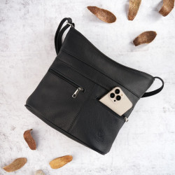 Torebka damska skórzana czarna Paolo Peruzzi Z-53-BL