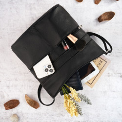 Torebka damska skórzana czarna Paolo Peruzzi Z-53-BL