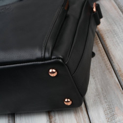 Torebka damska na ramię skórzana czarna klasyczna miejska pojemna Paolo Peruzzi AY-22-BLRG