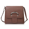 Torebka damska skórzana na ramię brązowa listonoszka klasyczna pojemna Paolo Peruzzi AY-19-BR