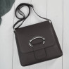 Torebka damska skórzana na ramię ciemnobrązowa listonoszka klasyczna pojemna Paolo Peruzzi AY-19-DBR