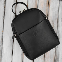 Plecak damski skórzany miejski mały czarny elegancki Paolo Peruzzi AY-26-BL