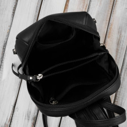 Plecak damski skórzany miejski mały czarny elegancki Paolo Peruzzi AY-26-BL