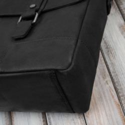 Torba skórzana męska na ramię na laptopa czarna vintage Paolo Peruzzi SL-09-BL