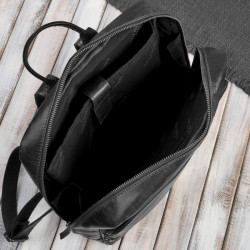 Plecak męski skórzany vintage na laptopa miejski czarny Paolo Peruzzi IM-07-BL