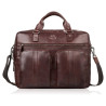 Skórzana torba na laptopa męska na dokumenty brązowa Paolo Peruzzi SL-01-BR