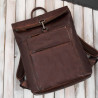 Plecak skórzany vintage roll top na laptopa miejski brązowy Paolo Peruzzi SL-02-BR