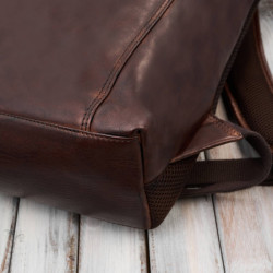 Plecak skórzany vintage roll top na laptopa miejski brązowy Paolo Peruzzi SL-02-BR