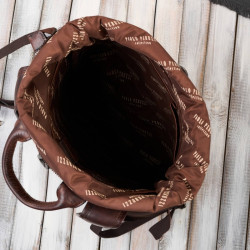 Plecak skórzany vintage roll top na laptopa miejski brązowy Paolo Peruzzi SL-02-BR