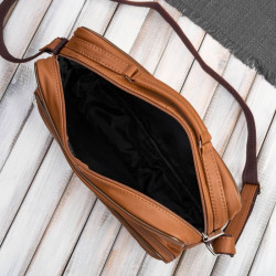 Torba męska na ramię skórzana koniakowa Abruzzo ABR-02-CG