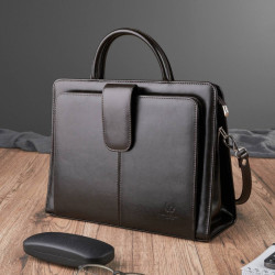 Brązowa teczka aktówka damska Paolo Peruzzi Bergamo 168BY-BR