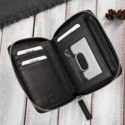 Portfel męski AY-06-BL i torba męska skórzana na ramię AY-01-BL zestaw Paolo Peruzzi ZUP-138