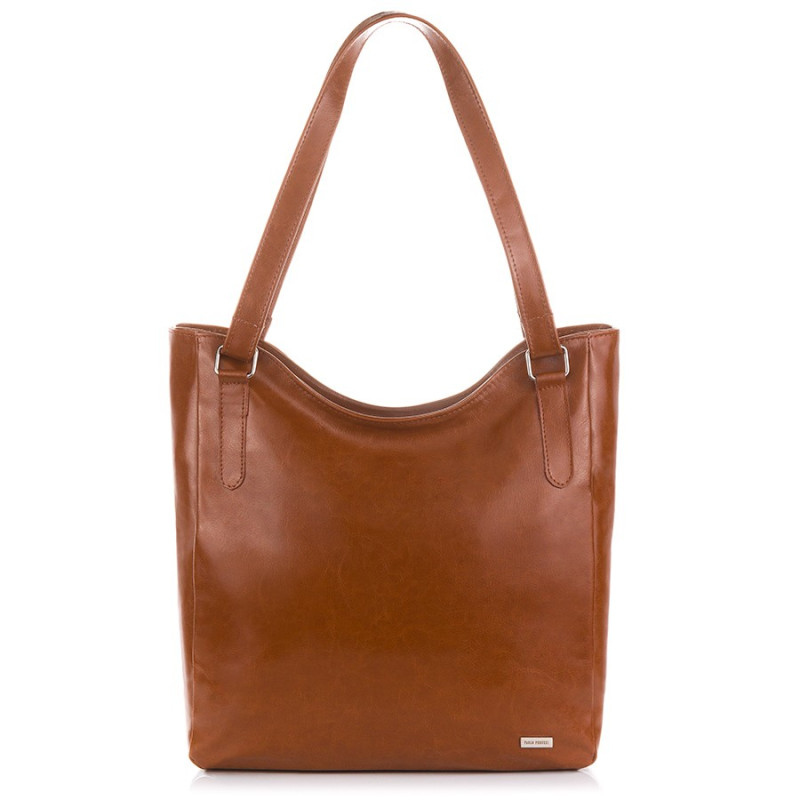 Duża skórzana torba damska na ramię Paolo Peruzzi Z-09-CG