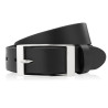 Pasek damski skórzany czarny 110 cm ze srebrną klamrą Paolo Peruzzi PG-02-BLS-110