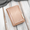 Portfel damski skórzany mini beżowy skóra naturalna lakierowana SP-18-RZBG