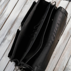 Teczka męska na dokumenty skórzana aktówka podróżna Paolo Peruzzi AY-03-BL