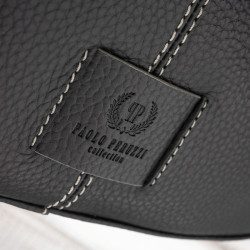 Torebka damska na ramię skórzana czarna Paolo Peruzzi AV-04-BL