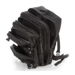 Czarny plecak trekkingowy taktyczny wodoodporny 4076-BL