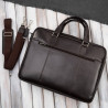 Męska torba skórzana na dokumenty brązowa Paolo Peruzzi T-145-BR