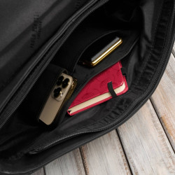 Męska czarna torba na ramie ze skóry naturalnej vintage Paolo Peruzzi T-147-HBL