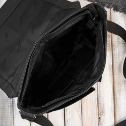 Męska czarna torba na ramie ze skóry naturalnej vintage Paolo Peruzzi T-147-HBL