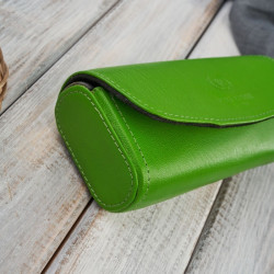 Etui na okulary piórnik pokrowiec skórzany Paolo Peruzzi T-83-GR