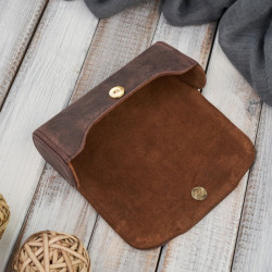 Etui na okulary piórnik pokrowiec skórzany vintage Paolo Peruzzi T-83-HBR