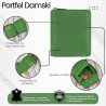 Portfel damski skórzany na suwak zielony RFID Paolo Peruzzi T-139-GB