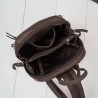 Plecak damski skórzany AY-26 i mała torebka na ramię AY-24 zestaw upominkowy brązowy Paolo Peruzzi ZUP-158-BR
