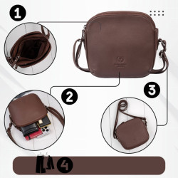 Mała torebka damska skórzana na ramię crossbody modna letnia Paolo Peruzzi AY-25-BR