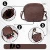 Mała torebka damska skórzana na ramię crossbody modna letnia Paolo Peruzzi AY-25-BR