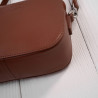 Mała torebka damska skórzana kopertówka na ramię crossbody do ręki koniakowa Paolo Peruzzi AY-24-CG