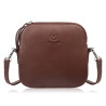 Mała torebka damska skórzana kopertówka na ramię crossbody do ręki brązowa Paolo Peruzzi AY-24-BR