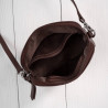 Mała torebka damska skórzana kopertówka na ramię crossbody do ręki brązowa Paolo Peruzzi AY-24-BR