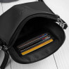 Mała torebka damska skórzana kopertówka na ramię crossbody do ręki czarna Paolo Peruzzi AY-24-BL