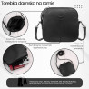 Mała torebka damska skórzana kopertówka na ramię crossbody do ręki czarna Paolo Peruzzi AY-24-BL