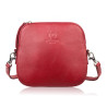 Mała torebka damska skórzana kopertówka na ramię crossbody do ręki czerwona Paolo Peruzzi AY-24-RD