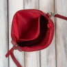 Mała torebka damska skórzana kopertówka na ramię crossbody do ręki czerwona Paolo Peruzzi AY-24-RD