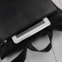 Plecak roll top skórzany vintage na laptopa miejski czarny Paolo Peruzzi AY-32-BL