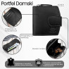 Portfel damski skórzany mały czarny RFID Paolo Peruzii AL-24-BL