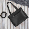 Torebka damska skórzana na ramię duża czarna torba damska shopper Paolo Peruzzi T-41-BL