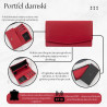 Portfel damski skórzany z RFID czerwony na prezent Paolo Peruzzi SL-11-RD